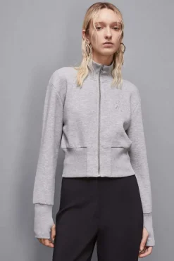 Bawełniana bluza z golfem zapinana na zamek