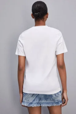 Bawełniany T-shirt z krótkim rękawem i naszywką Fly