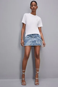 Bawełniany T-shirt z krótkim rękawem i naszywką Fly
