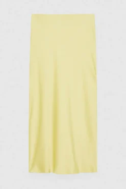 Błyszcząca satynowa spódnica mid-skirt