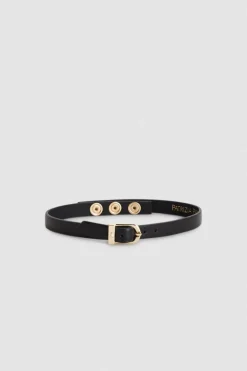 Chocker ze skórzaną klamrą
