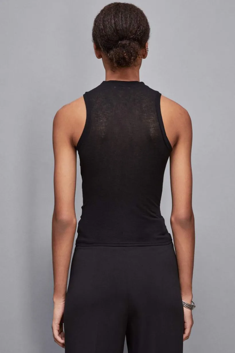 Dżersejowy tank top slim fit