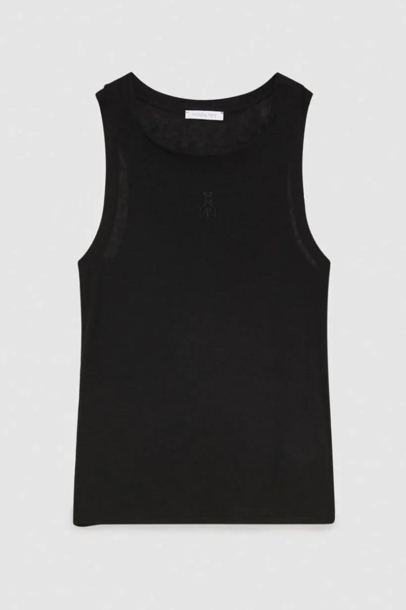 Dżersejowy tank top slim fit