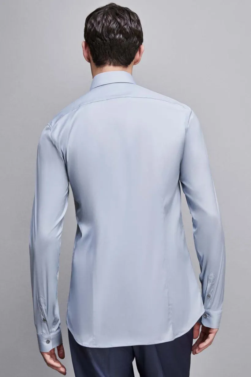 Długa koszula z bawełnianej popeliny
