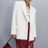 Dwurzędowa kurtka marynarska oversize