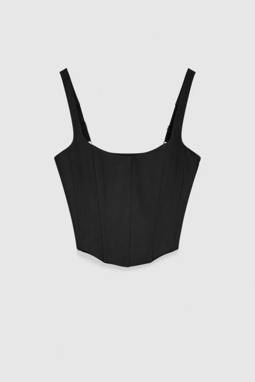 Gorsetowy top z elastycznego materiału