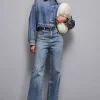 Jeansy z wysokim stanem straight fit