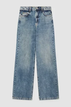 Jeansy z wysokim stanem straight fit
