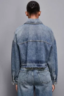 Koszula z długim rękawem z niebieskiego denimu