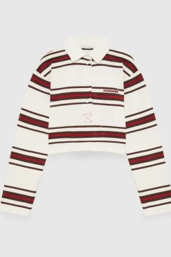 Koszulka polo cropped z długim rękawem