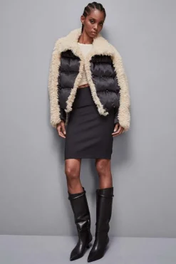 Kurtka puchowa oversize z nylonu
