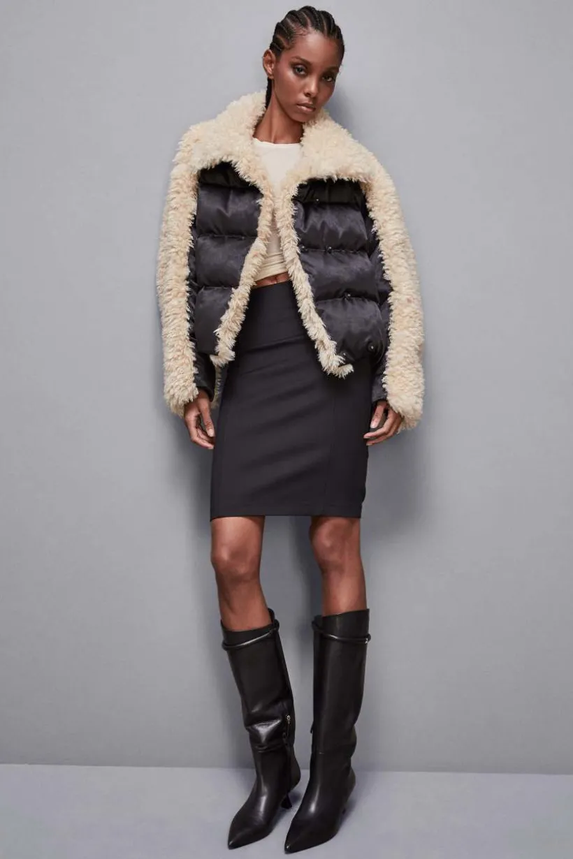 Kurtka puchowa oversize z nylonu