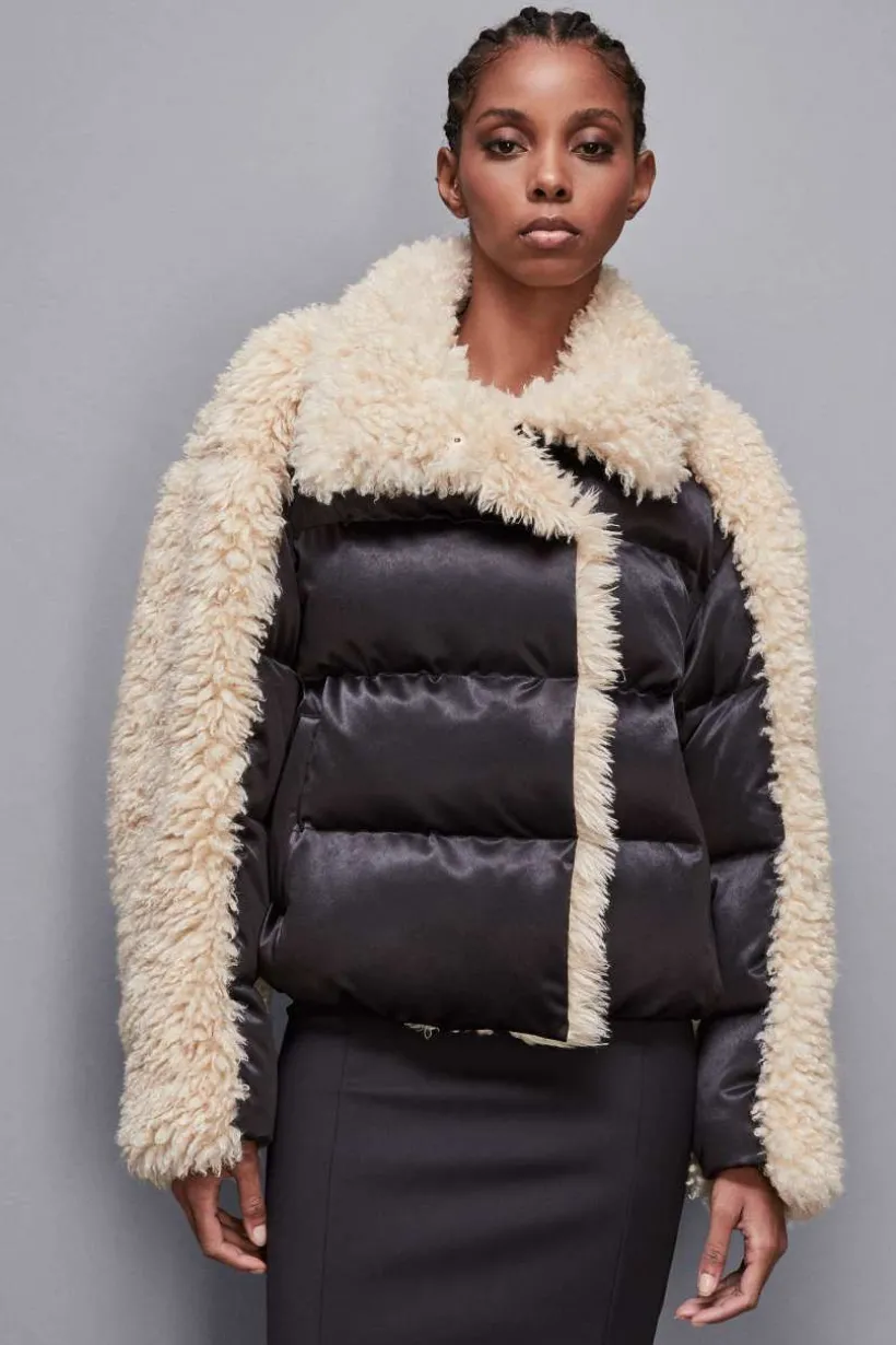Kurtka puchowa oversize z nylonu