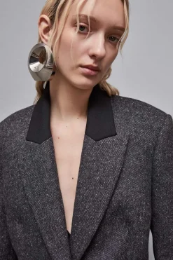 Marynarka cropped z płótna
