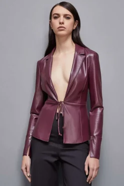 Marynarka koszulowa overshirt z imitacji skóry