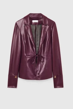 Marynarka koszulowa overshirt z imitacji skóry