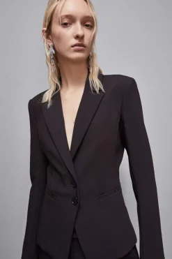 Marynarka slim fit z diagonalu