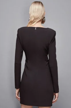 Mini sukienka slim fit z diagonalu