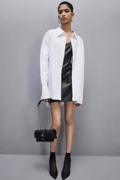 Oversize'owa koszula z bawełny Essential