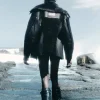 Oversizowa kurtka w stylu biker z futrem