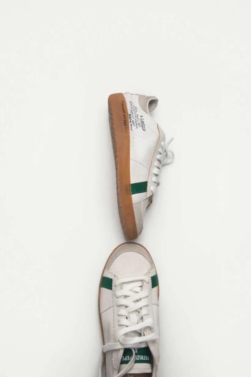 SKIN Sneakers ze skóry nappa z napisem