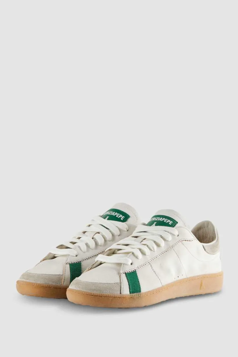 SKIN Sneakers ze skóry nappa z napisem