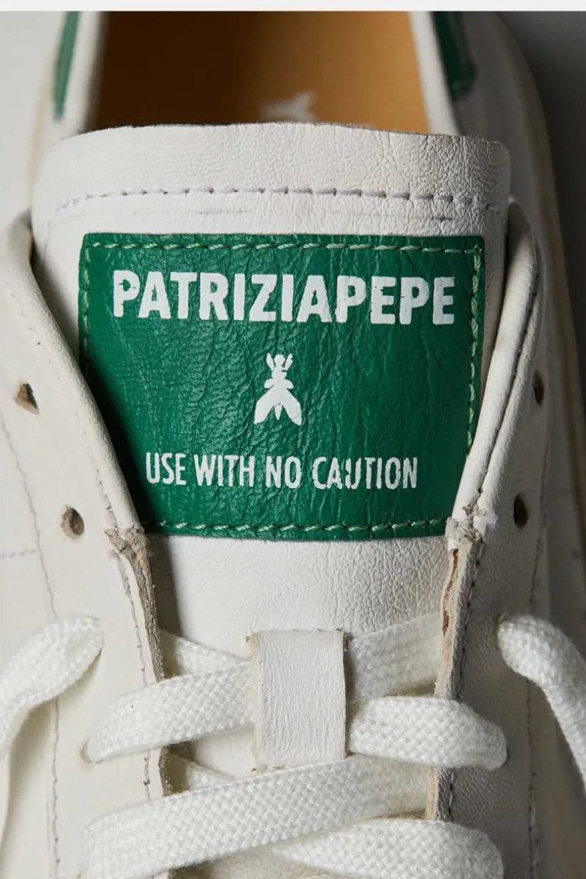 SKIN Sneakers ze skóry nappa z napisem