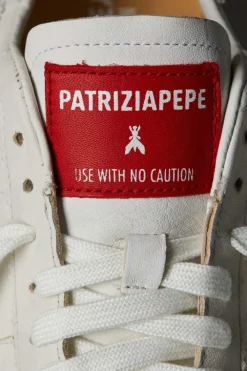 SKIN Sneakers ze skóry nappa z napisem