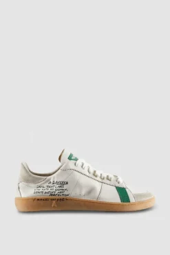 SKIN Sneakers ze skóry nappa z napisem