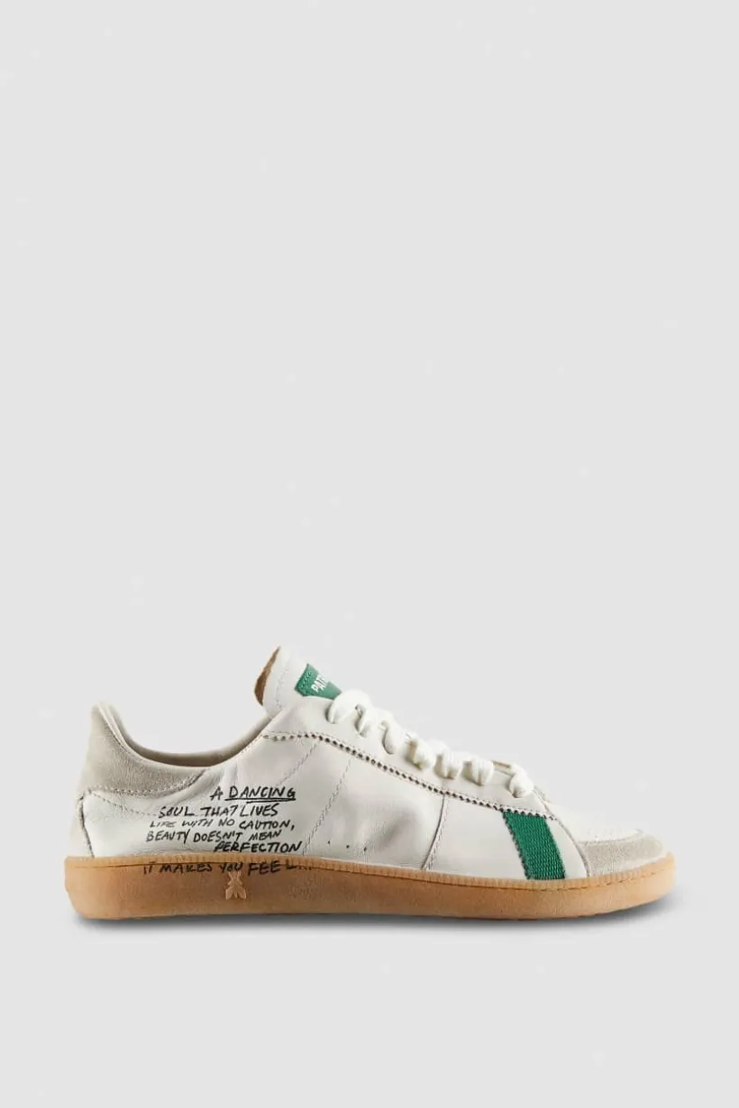 SKIN Sneakers ze skóry nappa z napisem