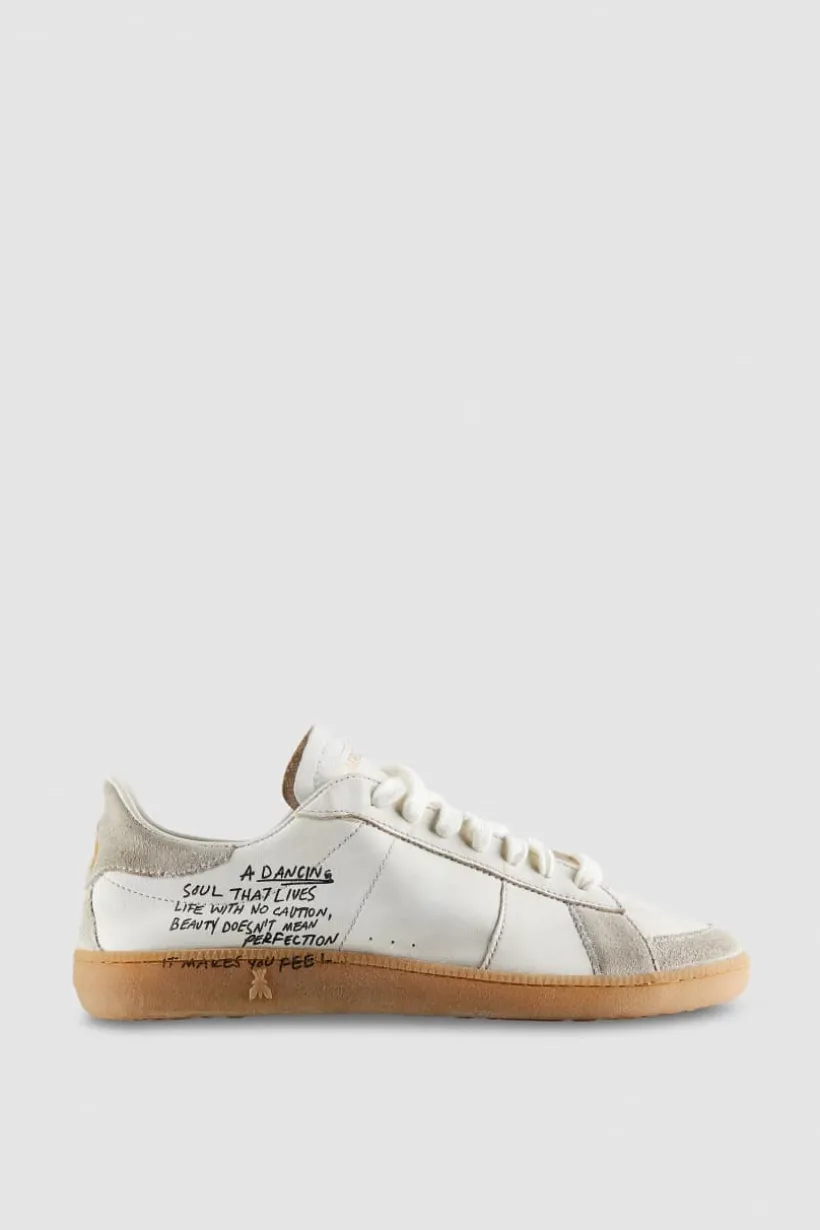 SKIN Sneakers ze skóry nappa z napisem