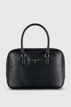 Skórzana torba na ramię z zamkiem typu camera case