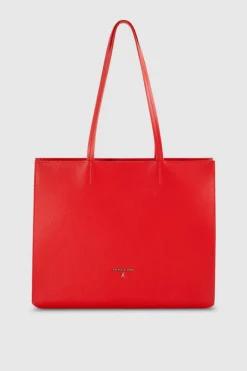 Skórzana torba typu shopper z suwakiem