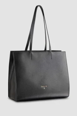 Skórzana torba typu shopper z suwakiem