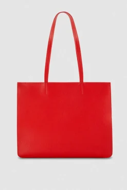 Skórzana torba typu shopper z suwakiem