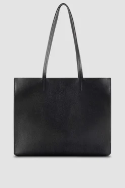 Skórzana torba typu shopper z suwakiem