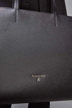 Skórzana torba typu shopper z suwakiem
