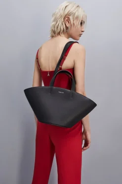 Skórzana torba typu shopper z uchwytami