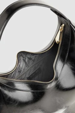 Skórzana torebka do ręki Bangle Bag z suwakiem