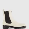 Skórzane buty Beatles z kwadratowymi noskami