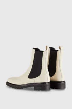 Skórzane buty Beatles z kwadratowymi noskami