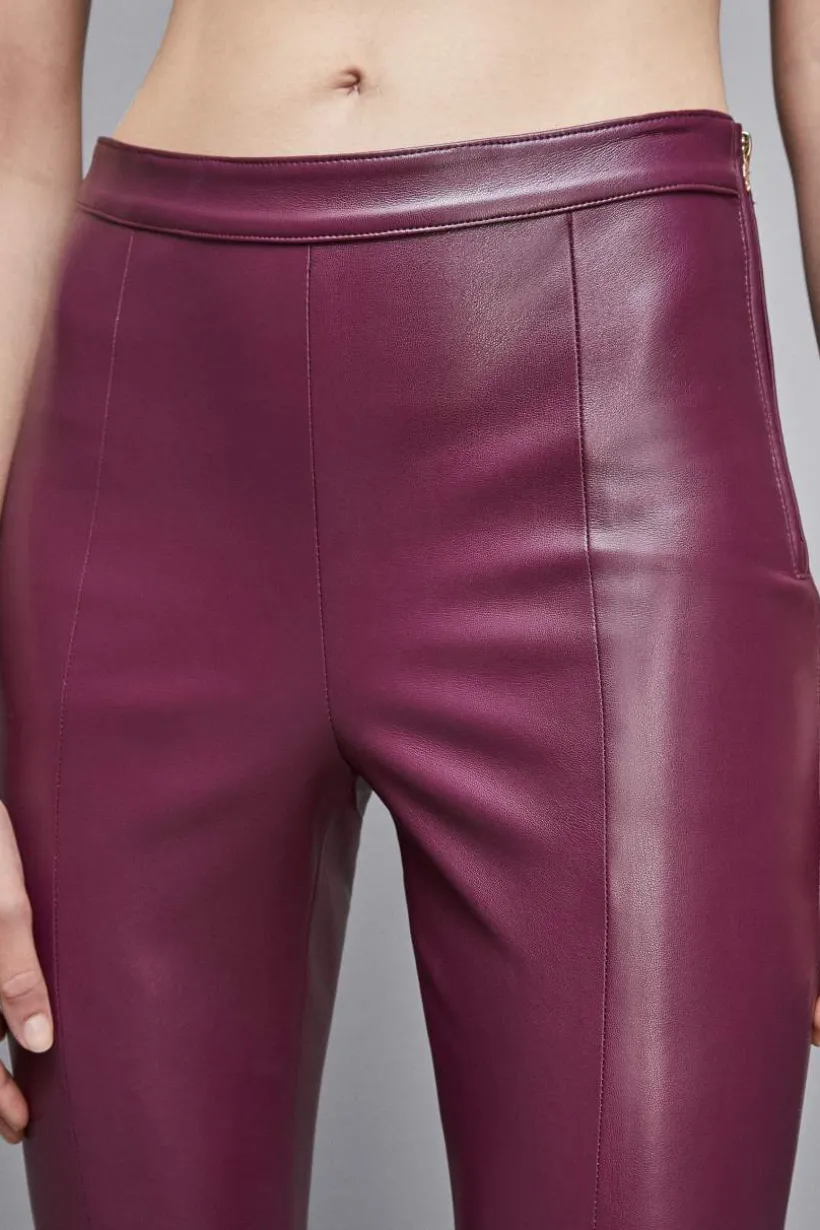 Spodnie legginsy ze sztucznej skóry