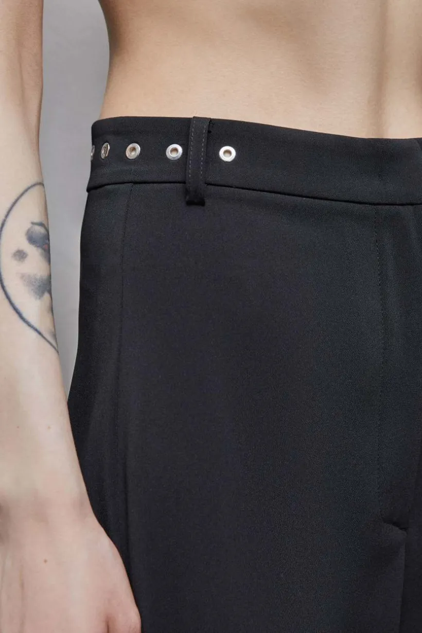 Spodnie palazzo Essential z krepy