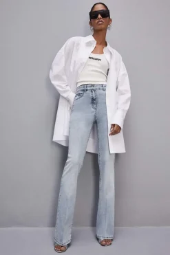 Spodnie slim z niebieskiego denimu