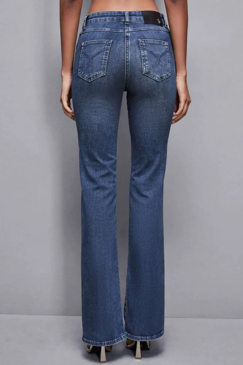 Spodnie slim z niebieskiego denimu