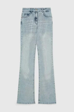 Spodnie slim z niebieskiego denimu