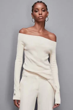 Szenilowa bluzka o kroju regular fit