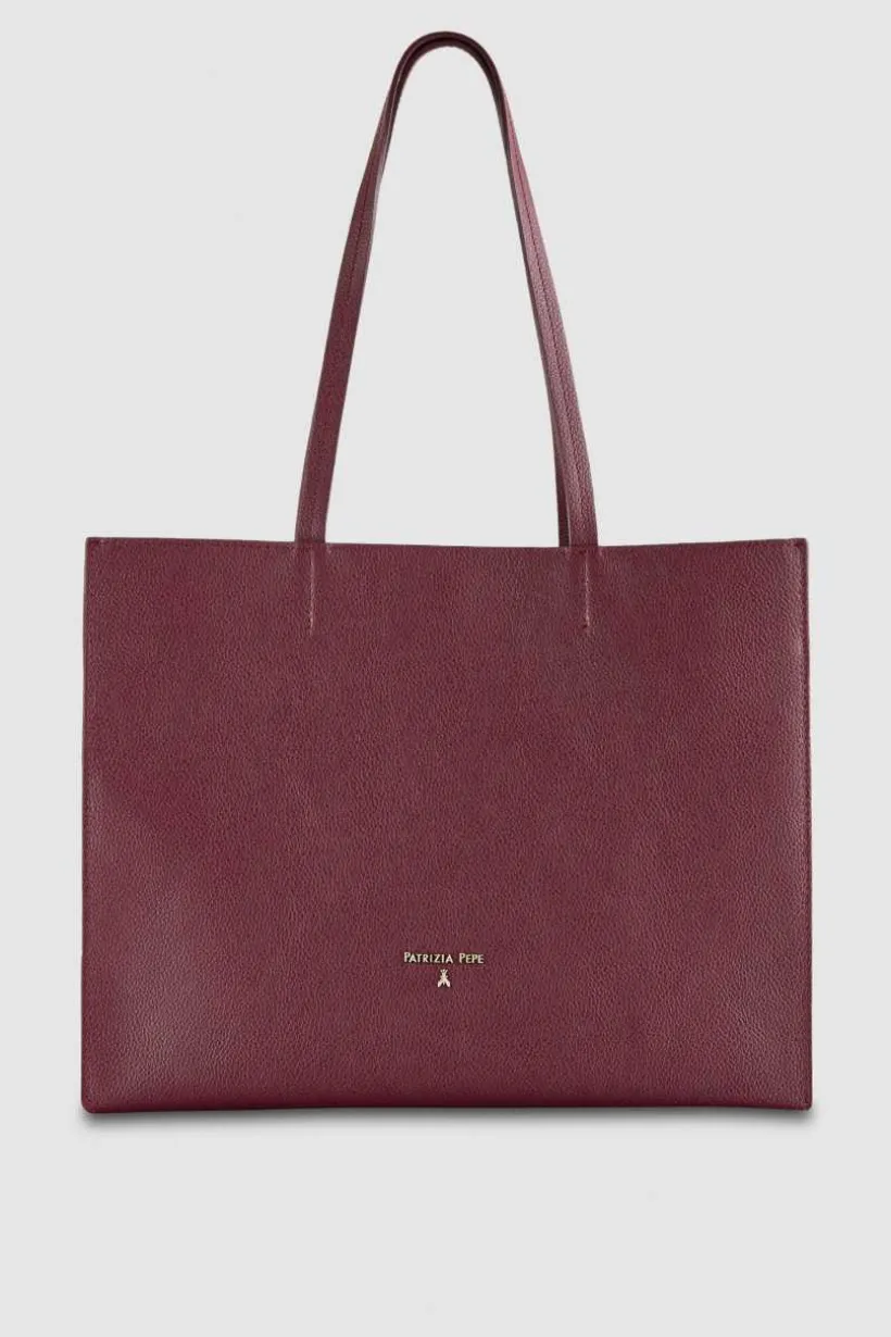 Torba typu shopper z międlonej skóry