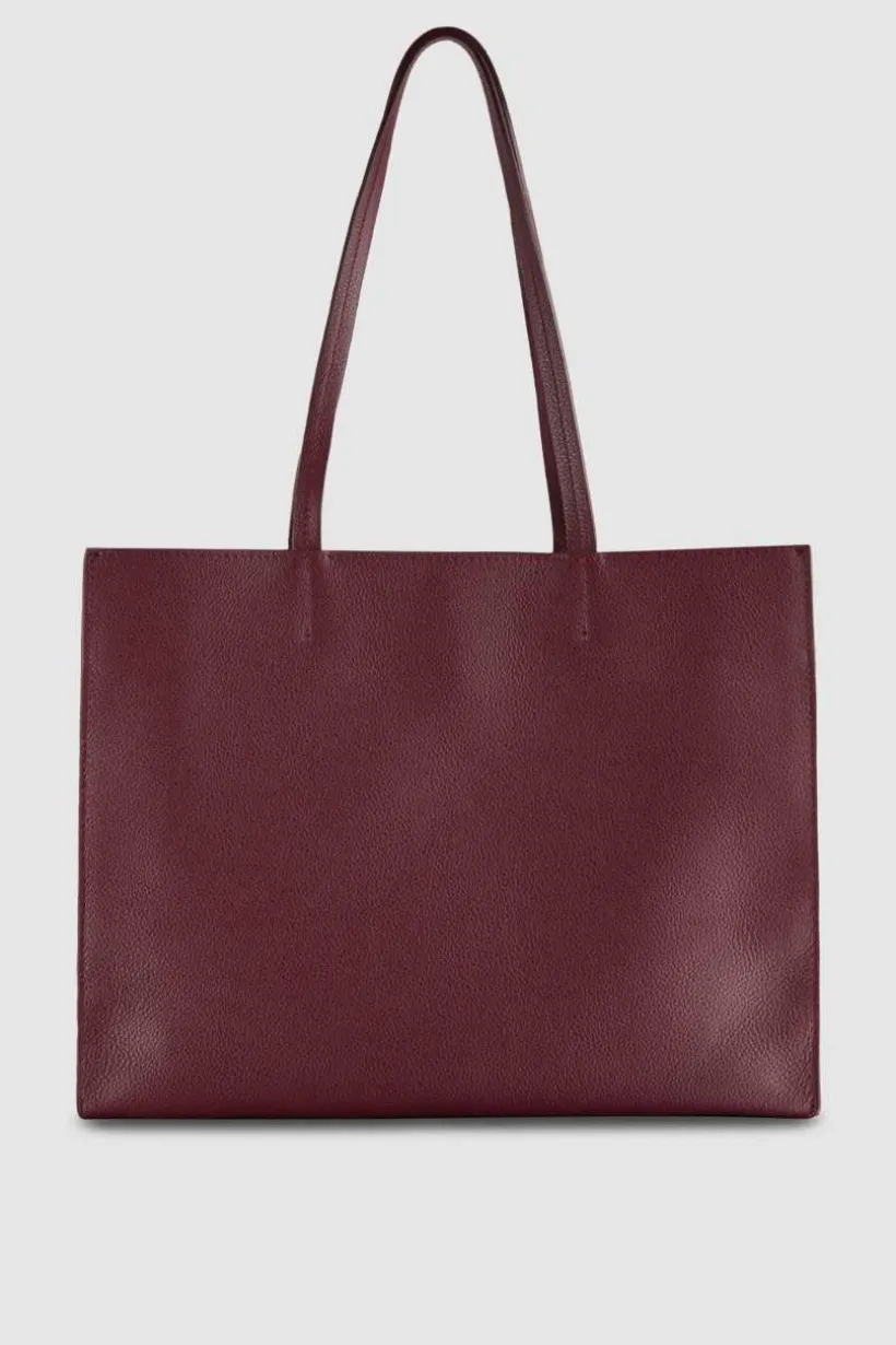 Torba typu shopper z międlonej skóry