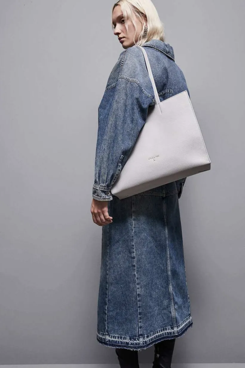 Torba typu shopper z międlonej skóry